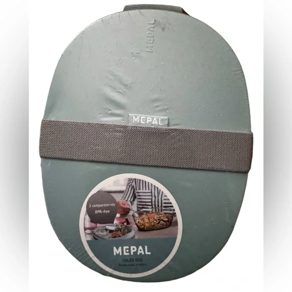 NWT Anthropologie MePal Salad Box, Nordic green, bento, meal prep container - Picture 4 of 13